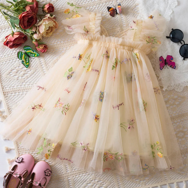 Fluture Floral Tulle Butterfly Wing Dress for Baby, Toddler & Little Girls