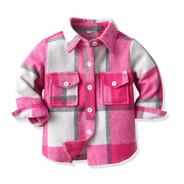Girls Classic Plaid Shacket for Babies, Toddlers, Girls & Tweens