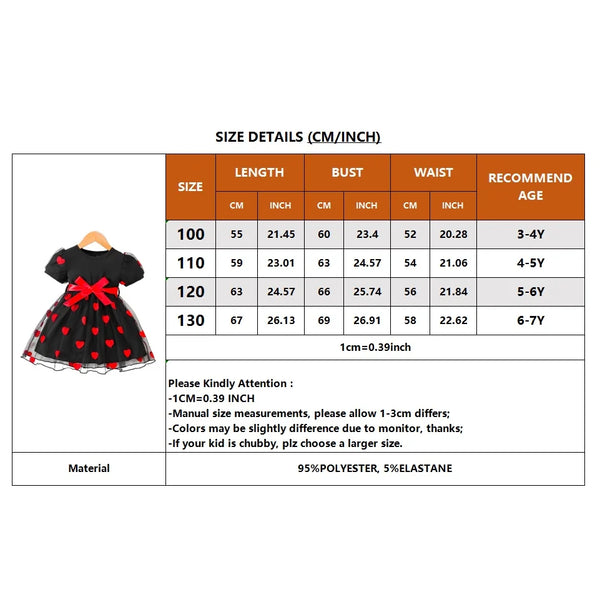 The Princess of Hearts Party Dress for Little Girls