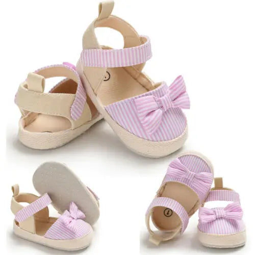 Kinsey Striped Soft Sole Toddler Fashionable Flats Anti-Skid