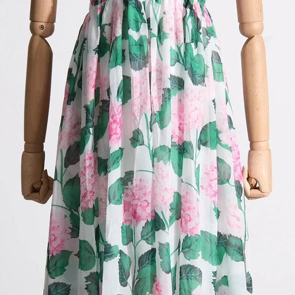 The Dahlia Halter Floral Sweetheart Midi/Maxi for Women