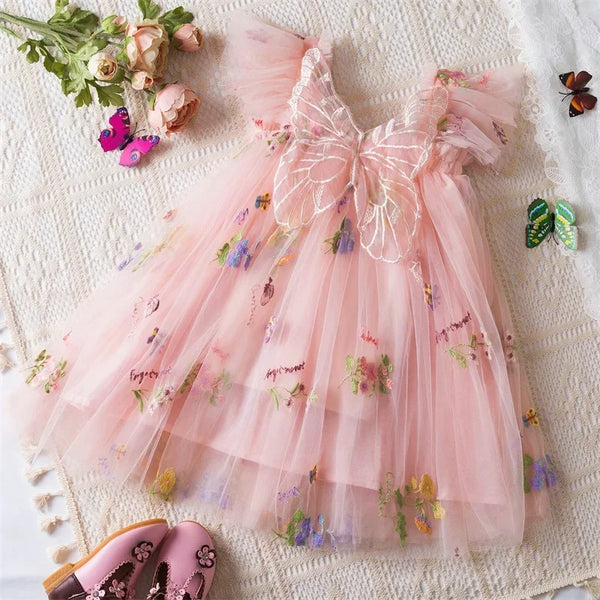 Fluture Floral Tulle Butterfly Wing Dress for Baby, Toddler & Little Girls
