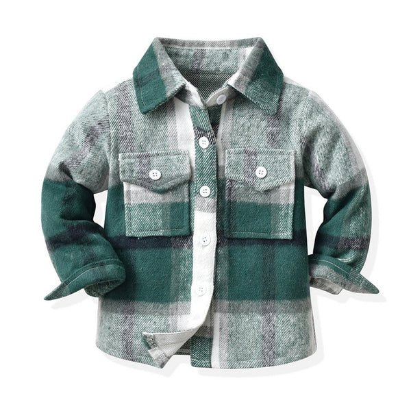 Girls Classic Plaid Shacket for Babies, Toddlers, Girls & Tweens