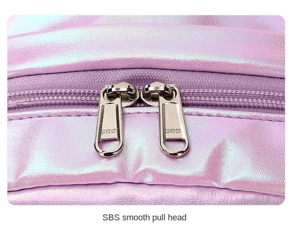 So Shiny Smooth Iridescent Backpack Set