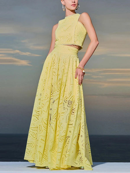 Madame Empress Eyelet Top & Maxi Skirt Outfit for Women & Teens