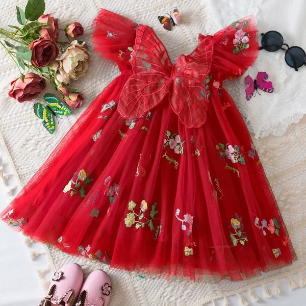 Fluture Floral Tulle Butterfly Wing Dress for Baby, Toddler & Little Girls
