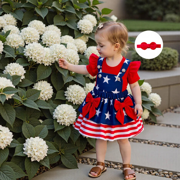 American Princess Stars & Stripes Outfit for Baby & Toddler Girls