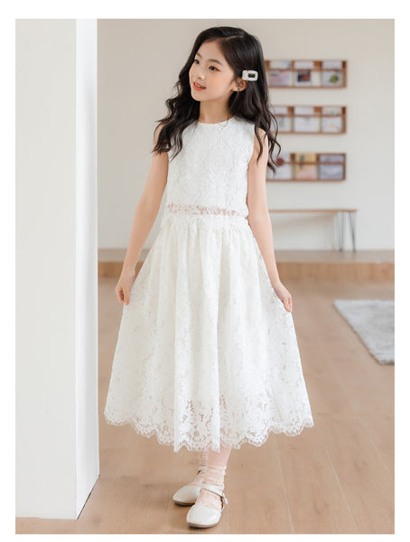 The Mylie Lace Top & Skirt Set for Tween Girls