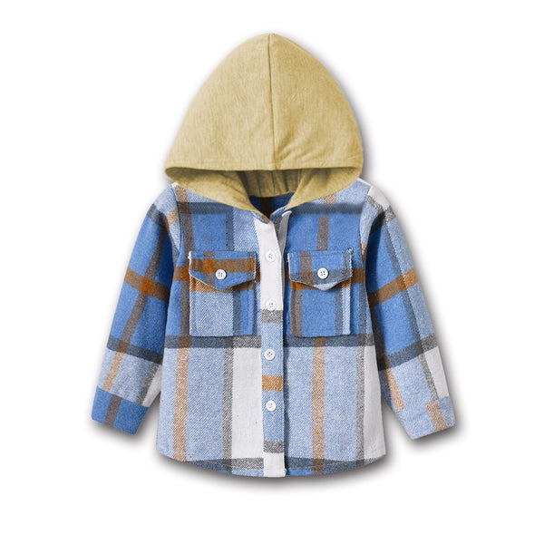 The Hooded Plaid Shacket for Baby & Girls