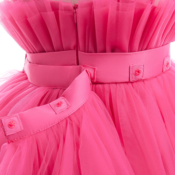 Dakota High Low Formal Ball Gown for Girls with Detachable Train