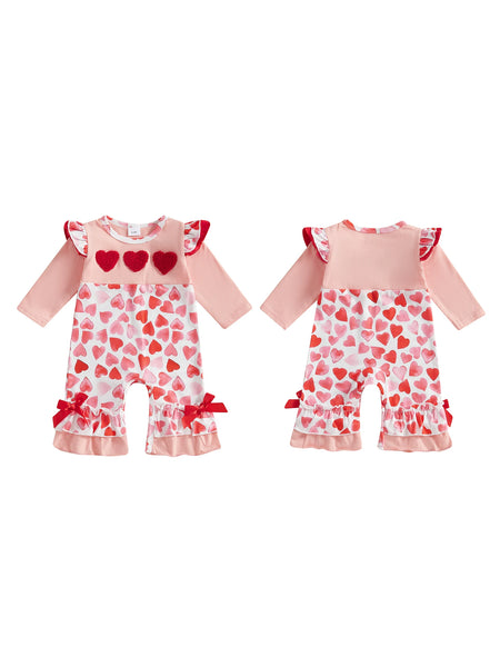 Hearts Aflutter Romper for Baby Girls
