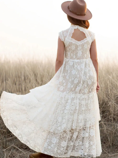 The Maggie Lace Sleeveless Maxi Dress