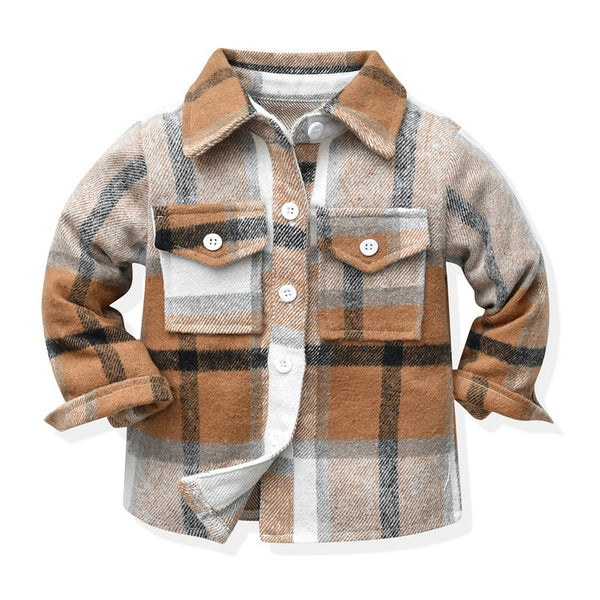Girls Classic Plaid Shacket for Babies, Toddlers, Girls & Tweens