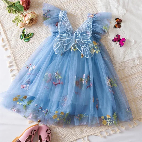 Fluture Floral Tulle Butterfly Wing Dress for Baby, Toddler & Little Girls