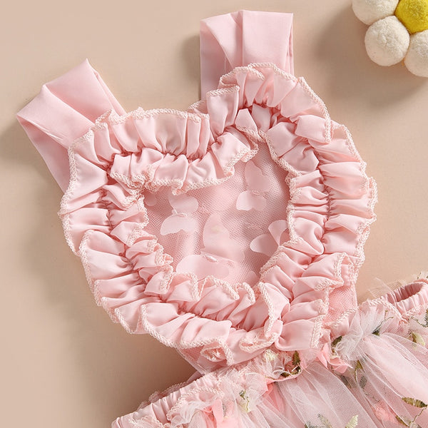 The Harmony Heart Floral Romper Dress