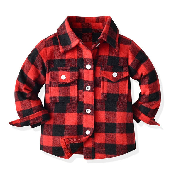 Girls Classic Plaid Shacket for Babies, Toddlers, Girls & Tweens