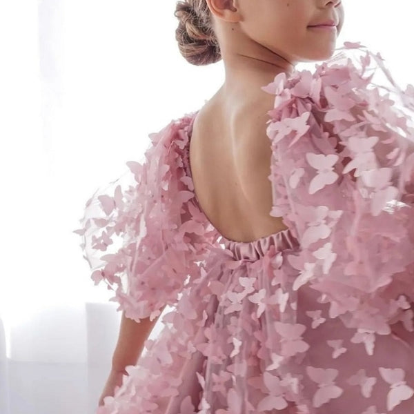 The Little Princess Puff-Sleeve Butterfly Dress