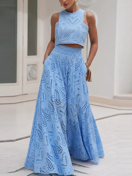 Madame Empress Eyelet Top & Maxi Skirt Outfit for Women & Teens