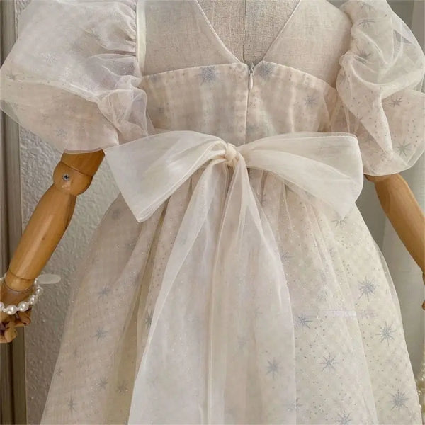 The Audrina Gingham Puff-Sleeve Dress