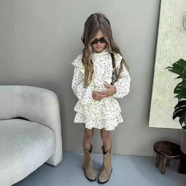 Maxine Boho Long-Sleeve Top & Skirt Set