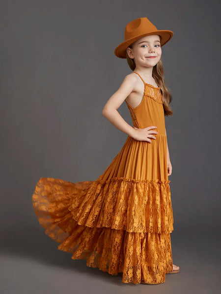 The Merida Sleeveless Lace Maxi Dress