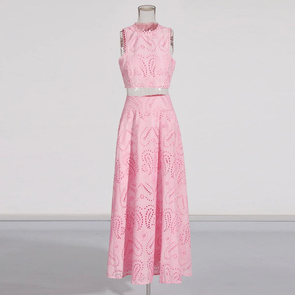 Madame Empress Eyelet Top & Maxi Skirt Outfit for Women & Teens