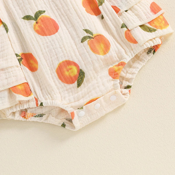 Just Peachy Ruffled Romper Outfit