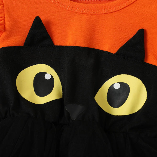 Cat Eyes Twirl Dress for Little Girls