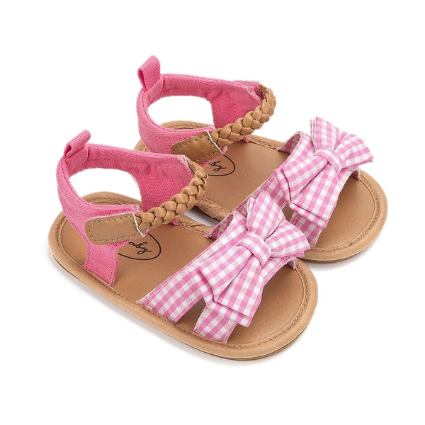 The Sally Mae Gingham Sandals for Baby Girls