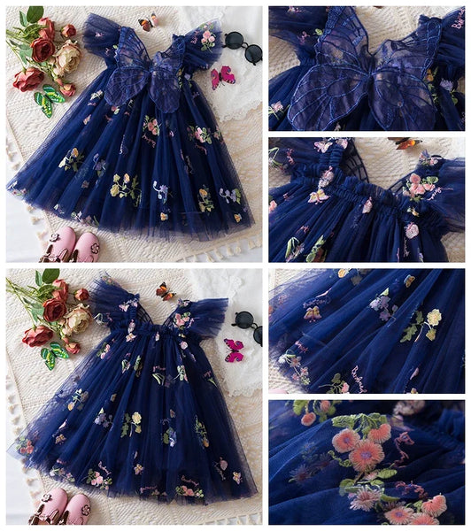 Fluture Floral Tulle Butterfly Wing Dress for Baby, Toddler & Little Girls