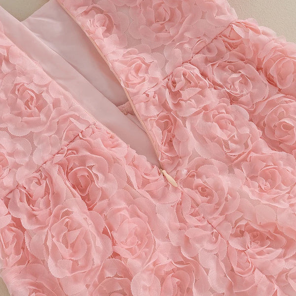 The Pretty Pink Rosette Romper + Bow