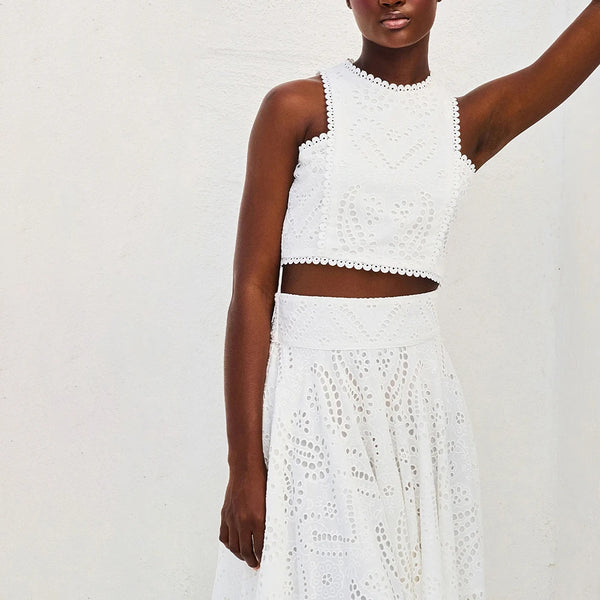 Madame Empress Eyelet Top & Maxi Skirt Outfit for Women & Teens