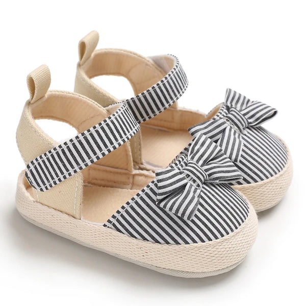 Kinsey Striped Soft Sole Toddler Fashionable Flats Anti-Skid