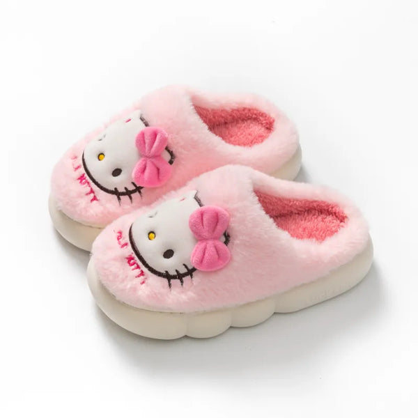 Extra Cozy Girls' Hello Kitty Fluffy Slippers