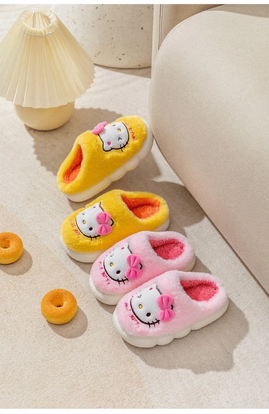 Extra Cozy Girls' Hello Kitty Fluffy Slippers