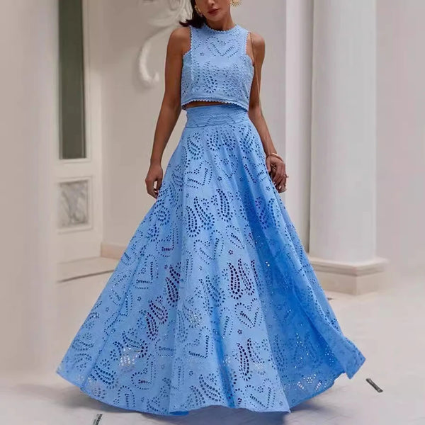 Madame Empress Eyelet Top & Maxi Skirt Outfit for Women & Teens
