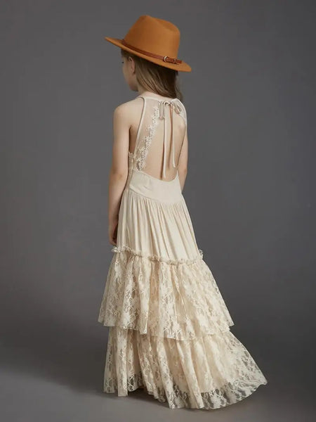The Merida Sleeveless Lace Maxi Dress