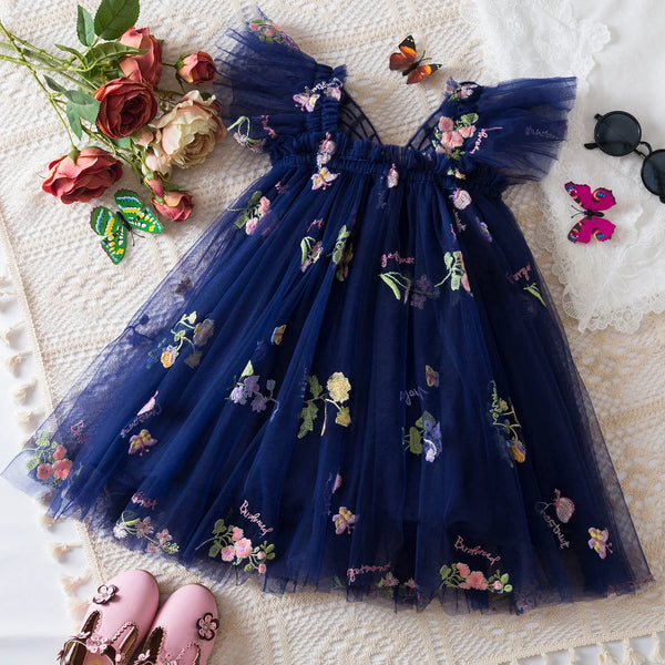 Fluture Floral Tulle Butterfly Wing Dress for Baby, Toddler & Little Girls