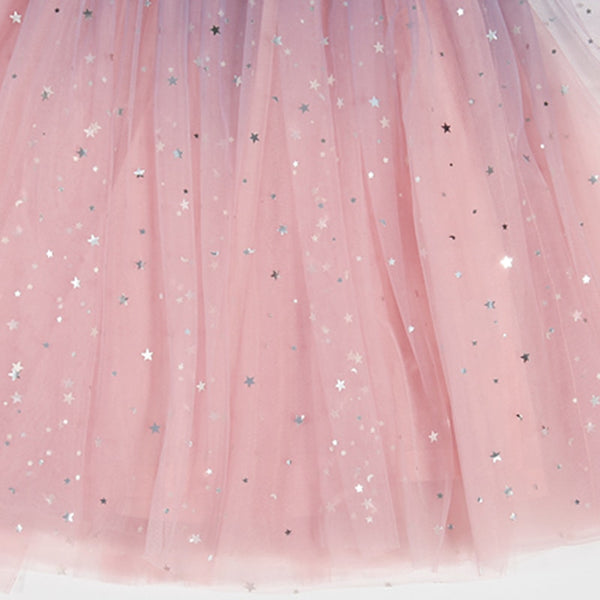 The Alex Flutter-Sleeve Tulle Dress