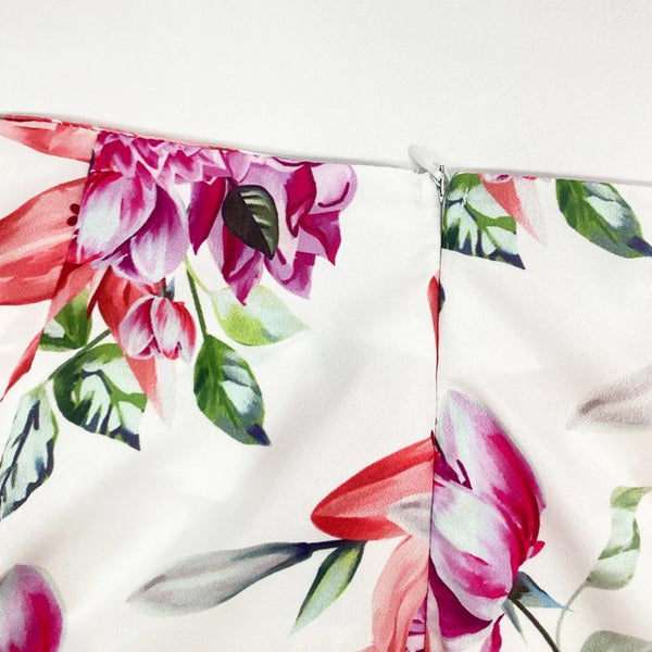 The Michelle Floral Maxi Skirt and Crop Top Set for Women