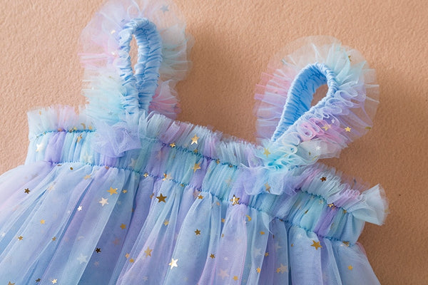 The Flora Rainbow Stars Tulle Dress