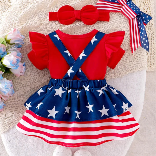 American Princess Stars & Stripes Outfit for Baby & Toddler Girls