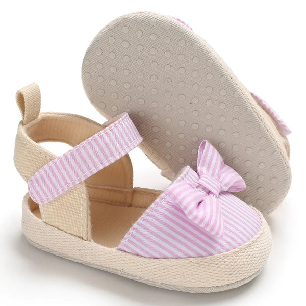 Kinsey Striped Soft Sole Toddler Fashionable Flats Anti-Skid