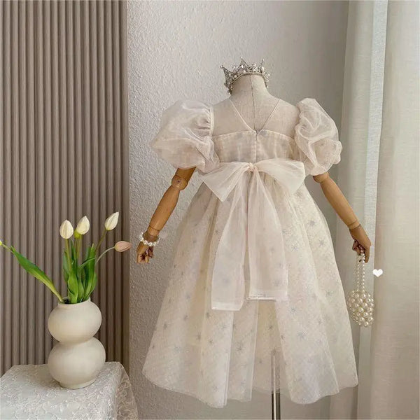 The Audrina Gingham Puff-Sleeve Dress