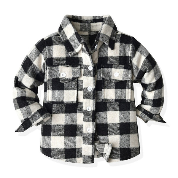 Girls Classic Plaid Shacket for Babies, Toddlers, Girls & Tweens