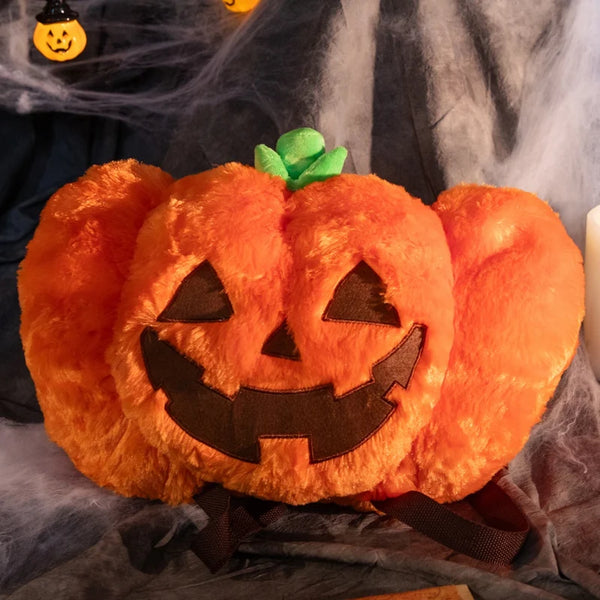 Fluffy Pumpkin Backpack Bag