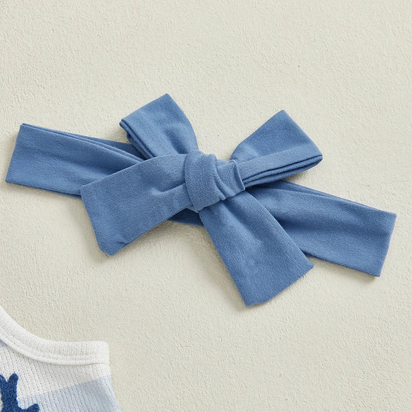 Hey USA Stripes & Stars Soft Knit Lounge Outfit for Baby & Toddler Girls