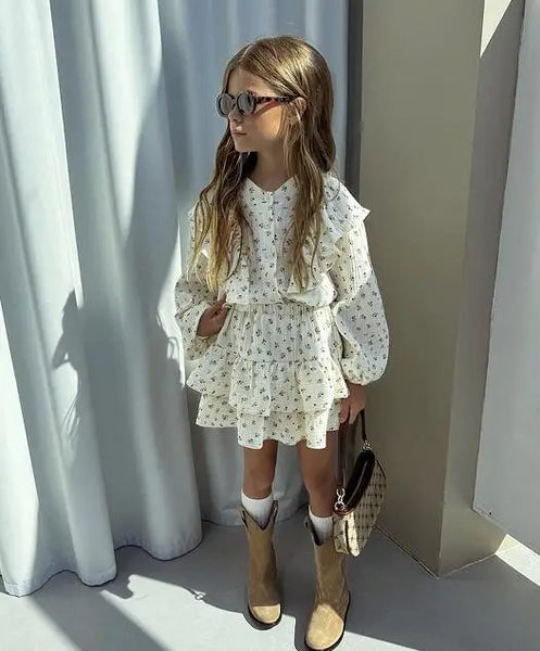 Maxine Boho Long-Sleeve Top & Skirt Set