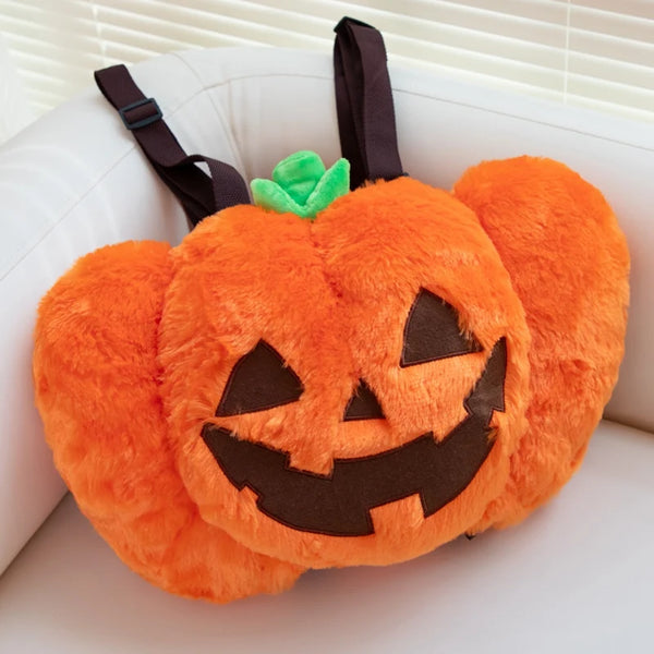 Fluffy Pumpkin Backpack Bag