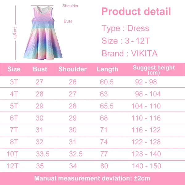 Sparkly Pastel Rainbow Twirl Dress for Girls